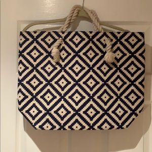 NWOT - Summer & Rose Navy Diamond Tote